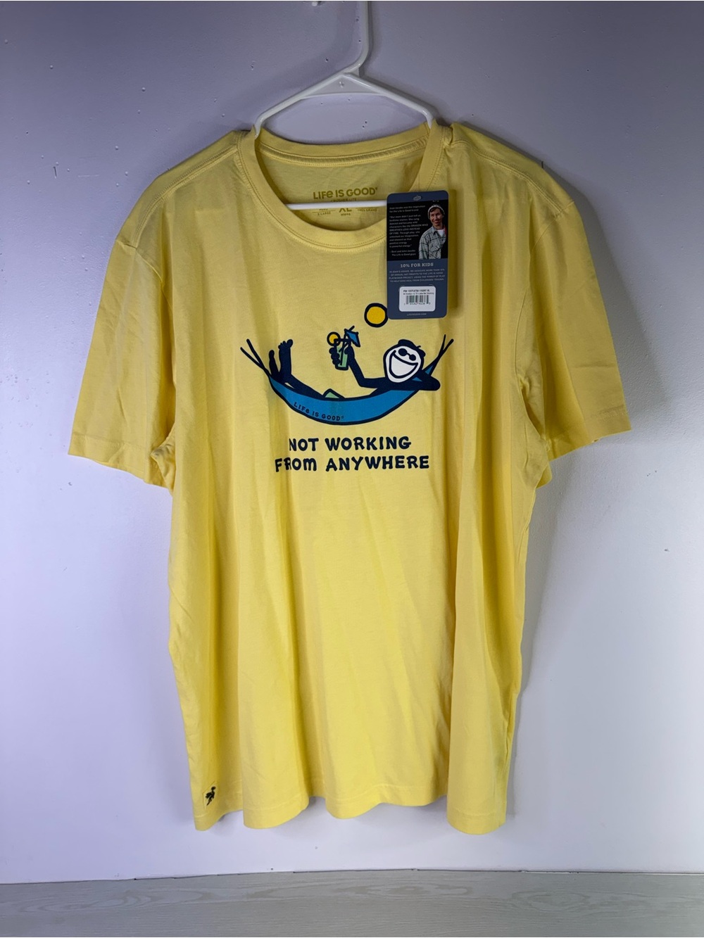 Life Is Good Men's Jake Not Working Hammock Short Sleeve Tee XL